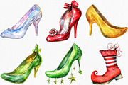 Christmas Elf Shoes Clipart, an Illustration by Canvas Craft (Thumbnail 2 of 8)