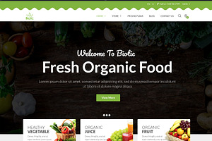 Biotic -Organic Food WordPress Theme