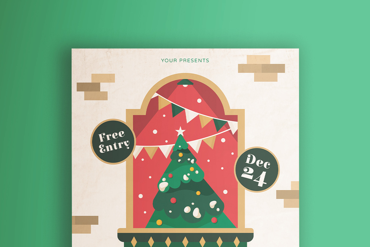 Christmas Night Market Flyer Set, a Flyer Template by KMZVR.Lab (Photo 6 of 6)