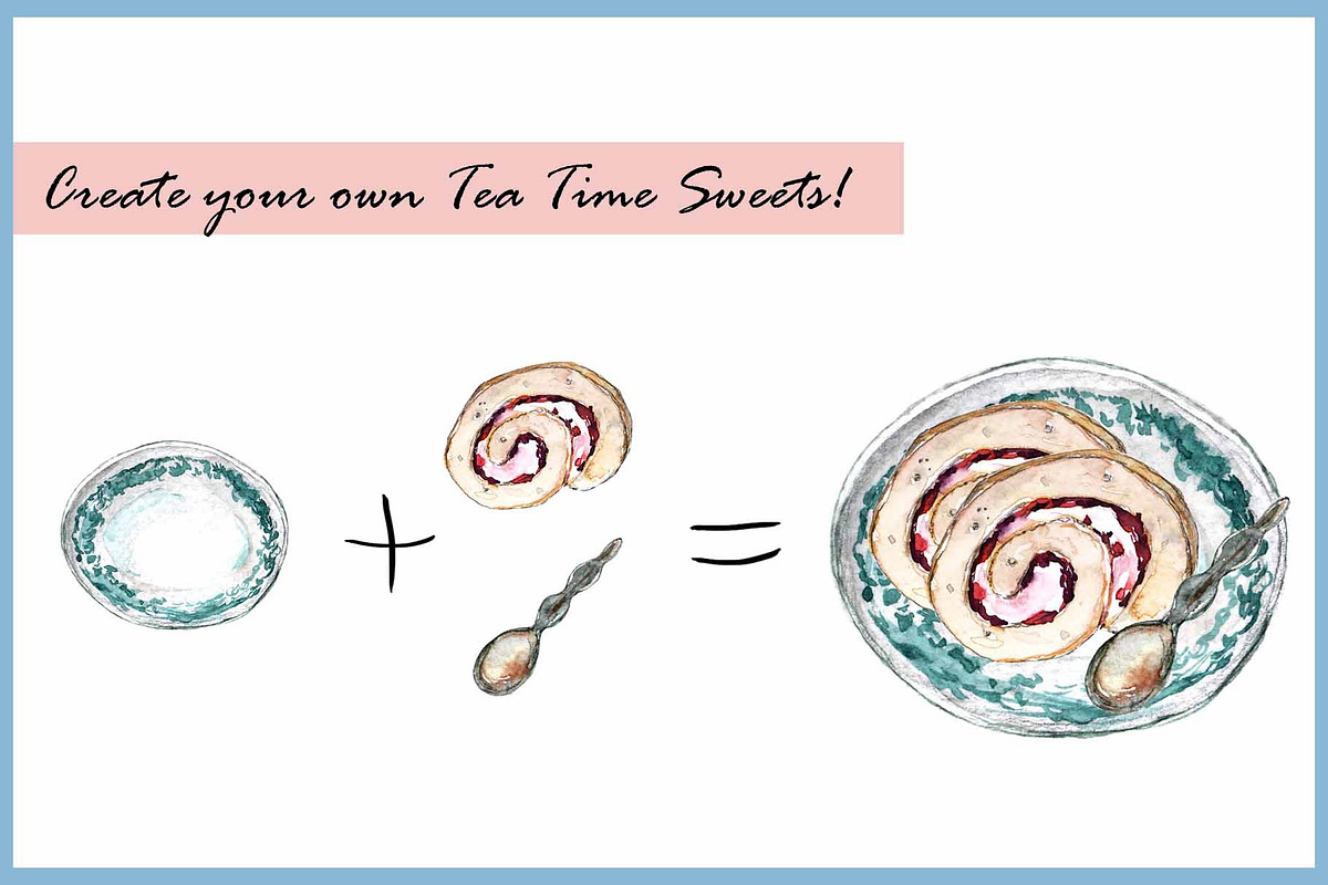 French & British Tea Time, a Food Illustration by VianneArt (Photo 5 of 5)
