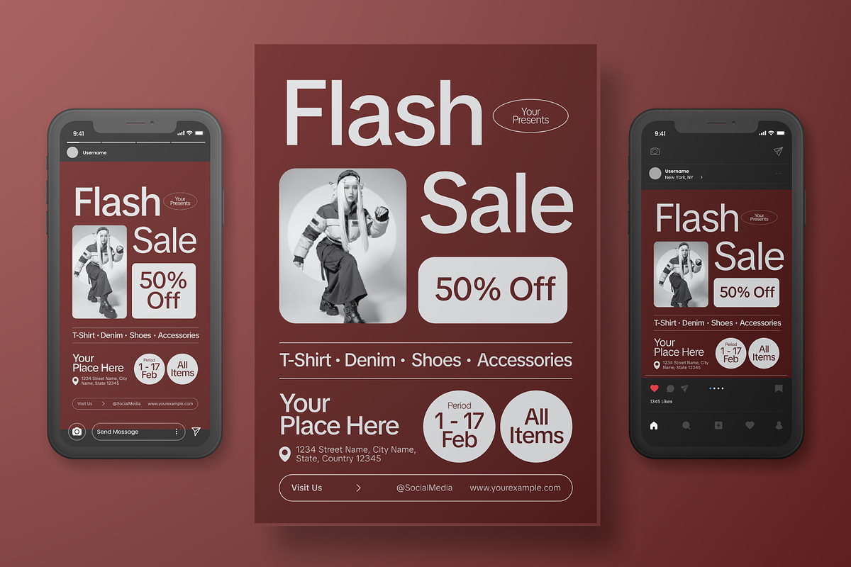 Utilitarian Discount Campaign Flyer, a Flyer Template by Annora Studio (Photo 3 of 6)