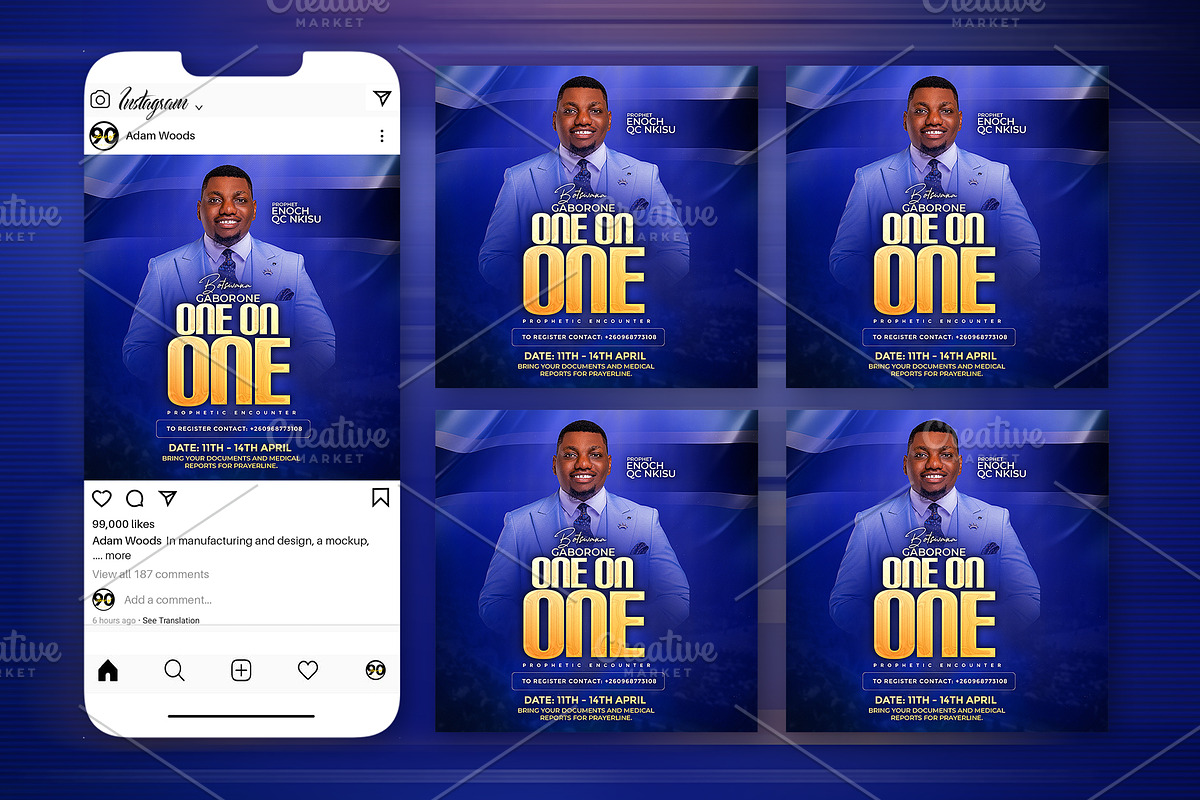 One-on-One Prophetic Encounter Churc, a Social Media Template by church flyer templates (Photo 6 of 8)