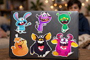 Fruity Frights - 6 Cute Monsters, a Decorative Illustration by D R A W K M A N (Thumbnail 2 of 8)