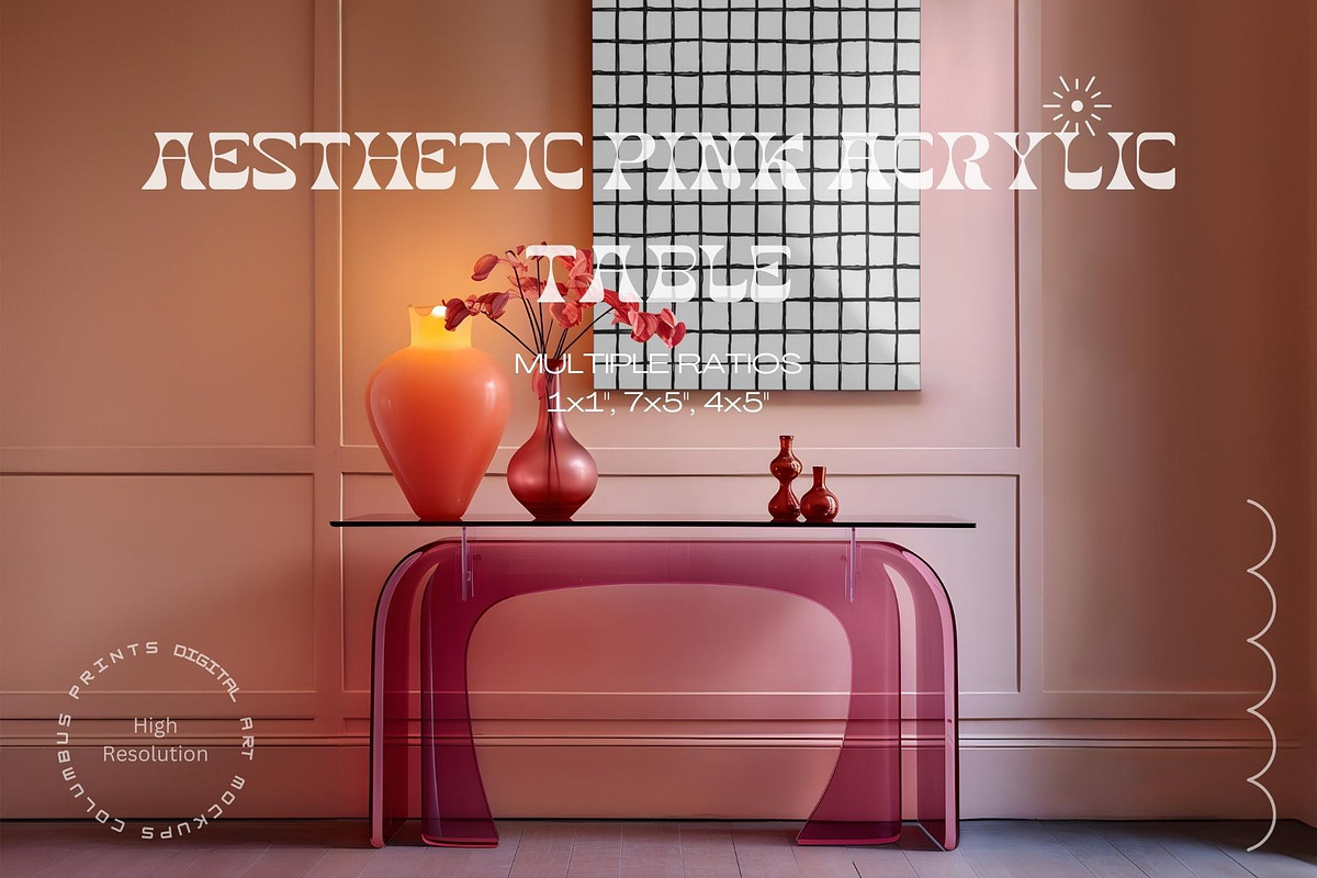 The Pink Console | Frame Mockup, a Marketing Template by Columbus Prints (Photo 1 of 9)