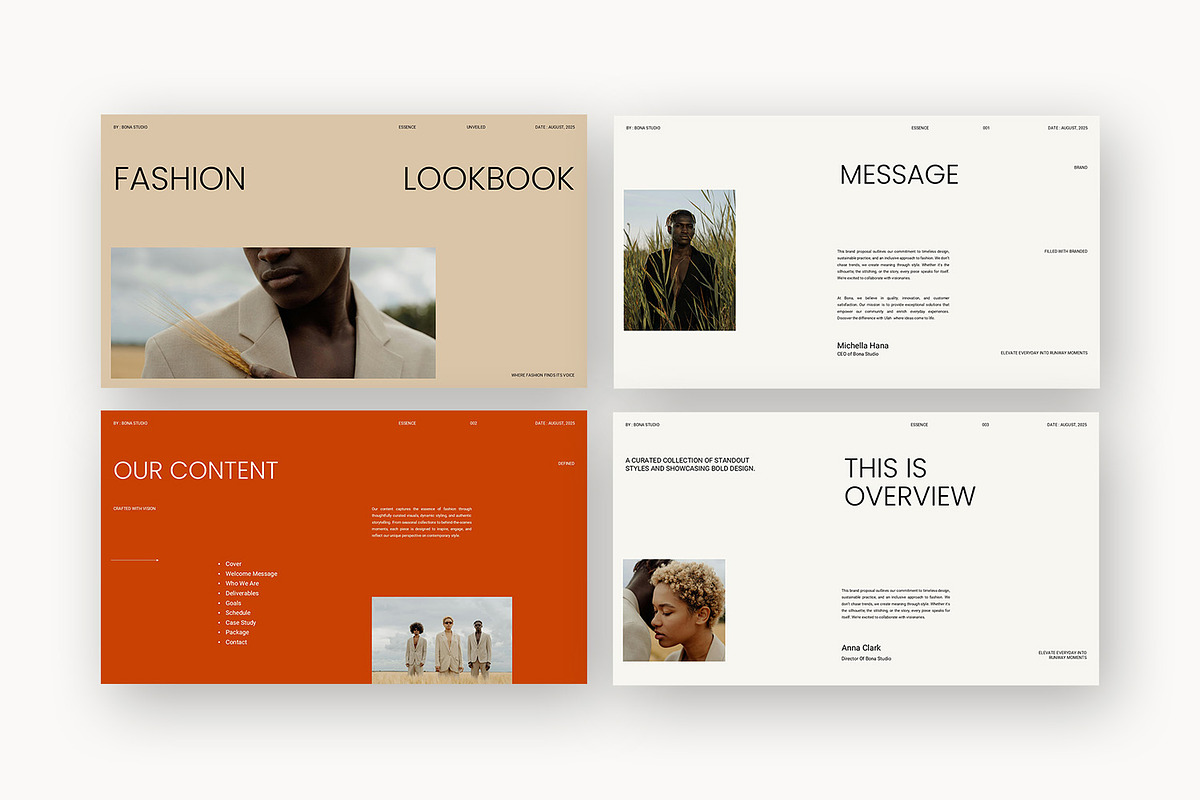 Bona : Lookbook Deck Google Slides, a Presentation Template by Punkl Camp (Photo 2 of 16)