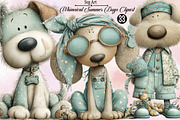Whimsical Summer Dogs Clipart Bundle, an Illustration by SVGArt (Thumbnail 1 of 9)