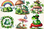 St Patrick’s Day Beautiful Frog Clip, an Illustration by DreamCafeArt (Thumbnail 3 of 4)