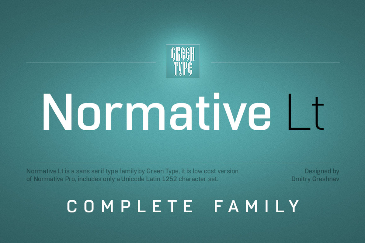 Normative Lt - 12 fonts