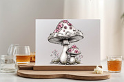 Whimsical Summer Mushroom Clipart, a Seasonal Illustration by SVGArt (Thumbnail 4 of 9)