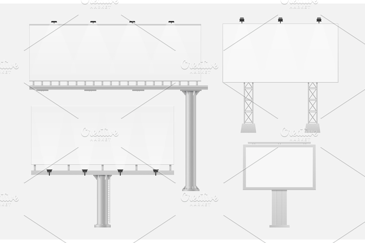 Outdoor billboard, street media, a Technology Illustration by Vector Tradition