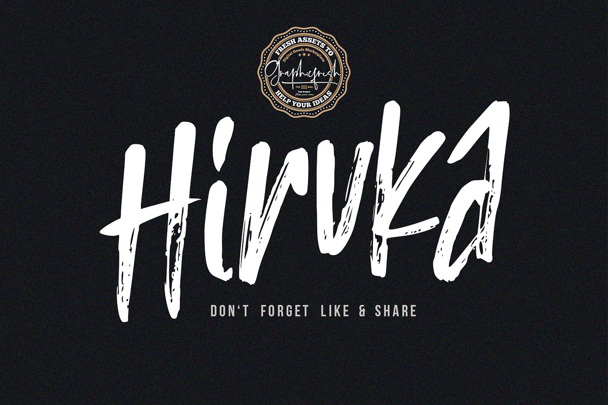 HIRUKA - Handbrushed Font