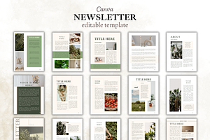 Editable Newsletter Canva Template
