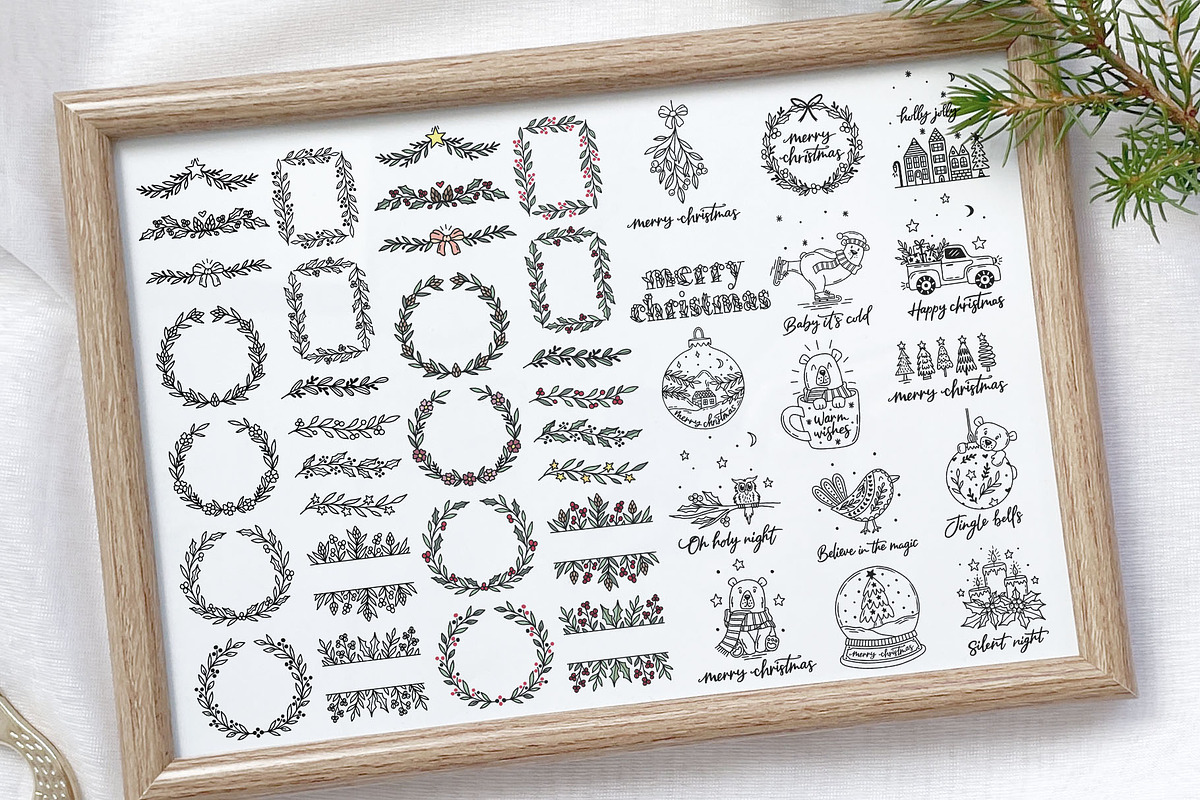Christmas Cards, Quotes & Wreaths, an Illustration by Michèle Kae (Photo 6 of 9)