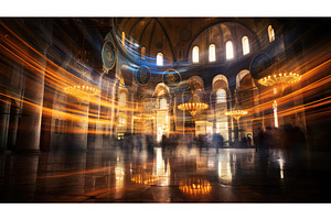 history blurred hagia sophia, a Background Photo by pikepicture
