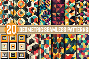 Geometric seamless patterns, a Pattern Graphic by DreamCafeArt