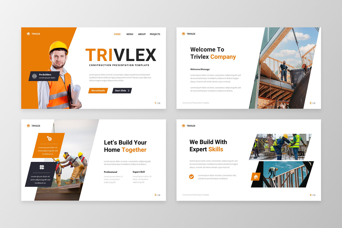 Trivlex - Construction PowerPoint, a Presentation Template by MtvtdArt (Photo 3 of 6)