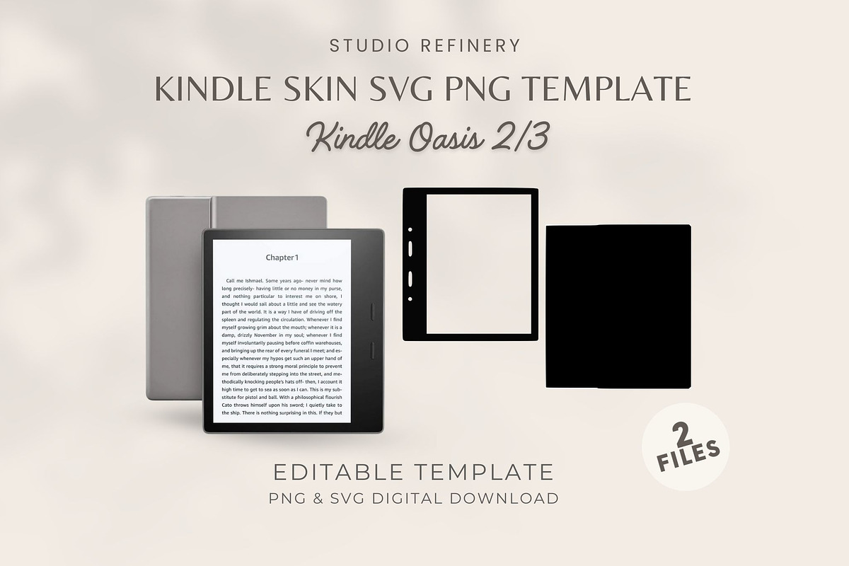 Kindle Oasis 2/3 Skin SVG PNG, a Graphic by STUDIO REFINERY (Photo 1 of 5)