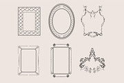 Vintage Frames SVG Clipart PNG, a Decorative Illustration by Anada Arty (Thumbnail 6 of 18)
