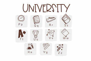 University Symbols Fonts