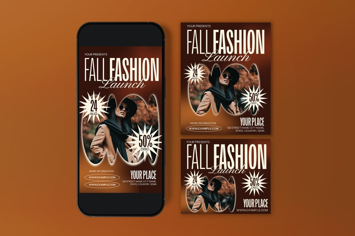 Fall Fashion Launch Flyer, a Flyer Template by graphicook (Photo 3 of 3)