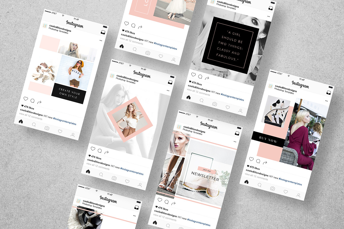Fashion Instagram Post Templates, a Social Media Template by Cooledition (Photo 4 of 6)