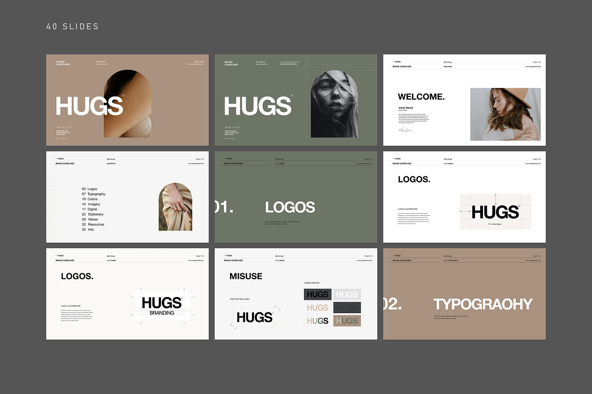 HUGS | Brand Guidelines, a Presentation Template by creathrivestudio (Photo 11 of 15)