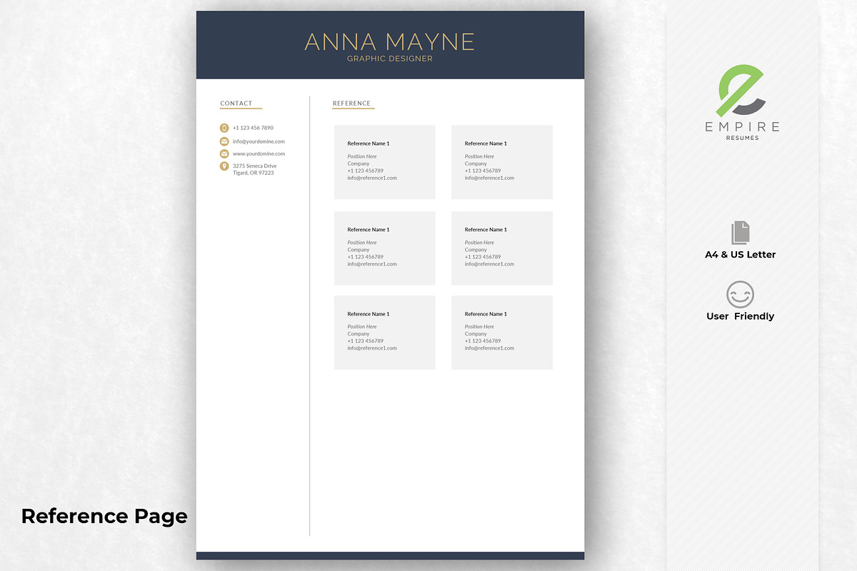 Modern Resume Template, a Resume Template by Advaita Printables (Photo 4 of 6)