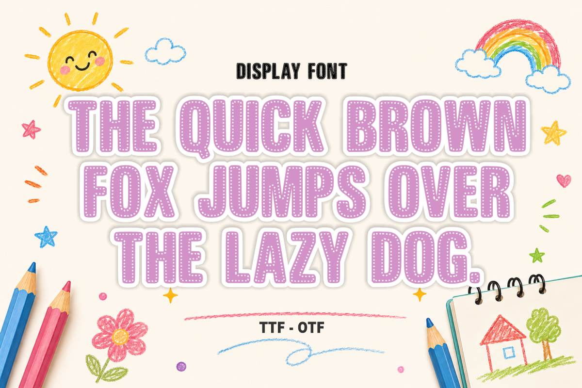 Happy Blink - Cute Dotted Kids Font, a Sans Serif Font by KiddoGlyphs Studio (Photo 2 of 3)