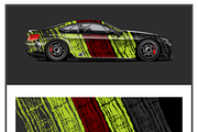 Sleek Racing Car Graphic, a Transportation Illustration by CarWrap design (Thumbnail 2 of 4)