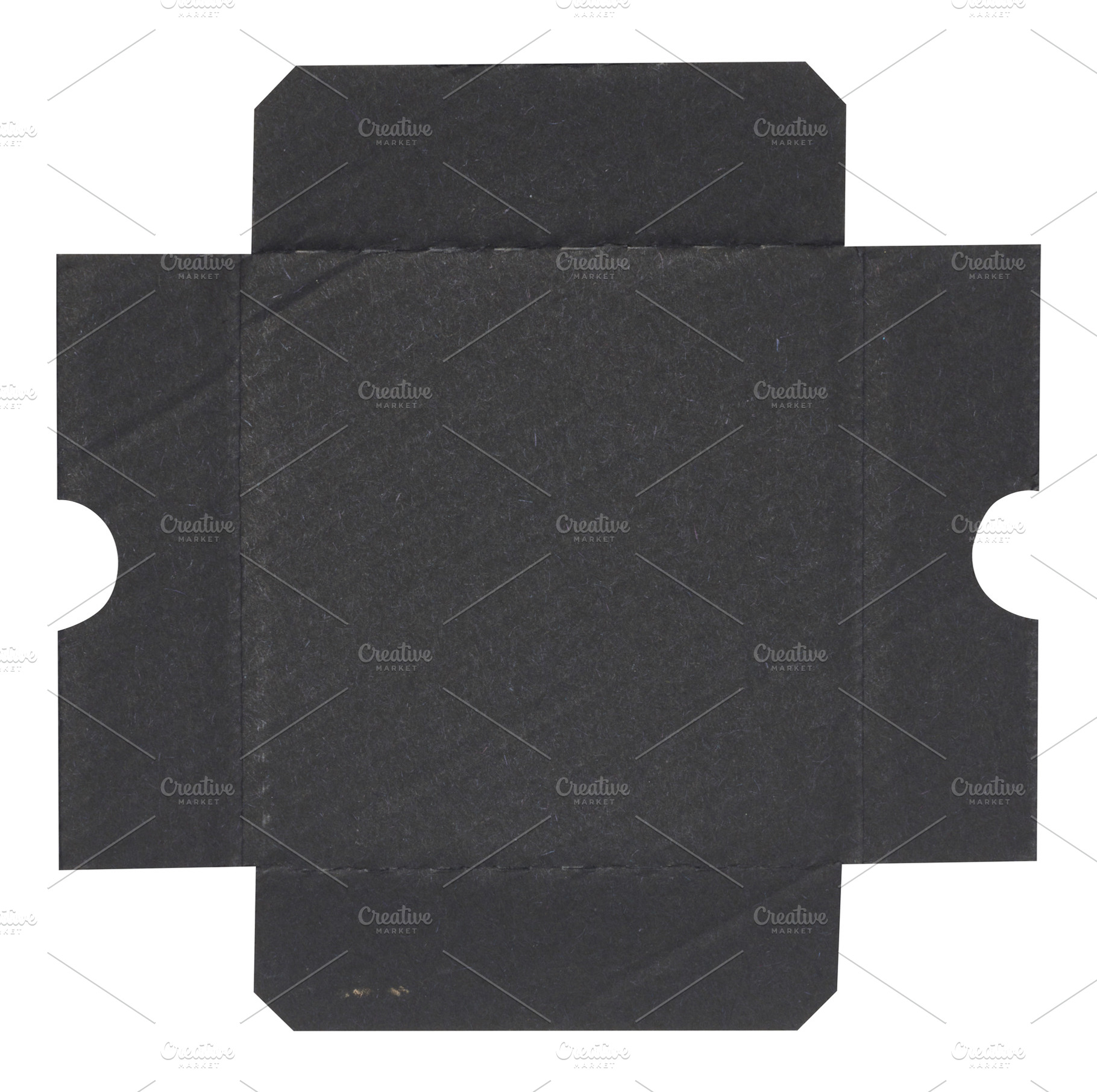 The inside of a black corrugated cardboard box on an isolated ba, an Industrial Photo by ndanko