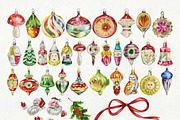 Very Vintage Christmas Collection, a Seasonal Illustration by ArtPavo (Thumbnail 9 of 11)