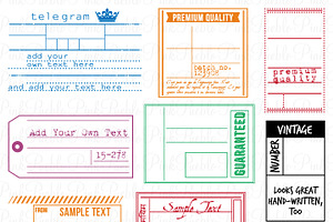 Vintage Labels Photoshop Brushes