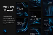 Modern 3D Wave, a Social Media Template by BazziBa♥ (Thumbnail 1 of 4)