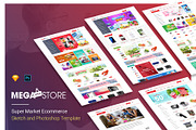 MegaStore - SuperMarket Ecommerce, a Websites & App Template by EngoCreative.com (Thumbnail 1 of 6)