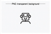 Cartoon Robot Profile Icons, an Outline Icon by Designfour (Thumbnail 2 of 7)