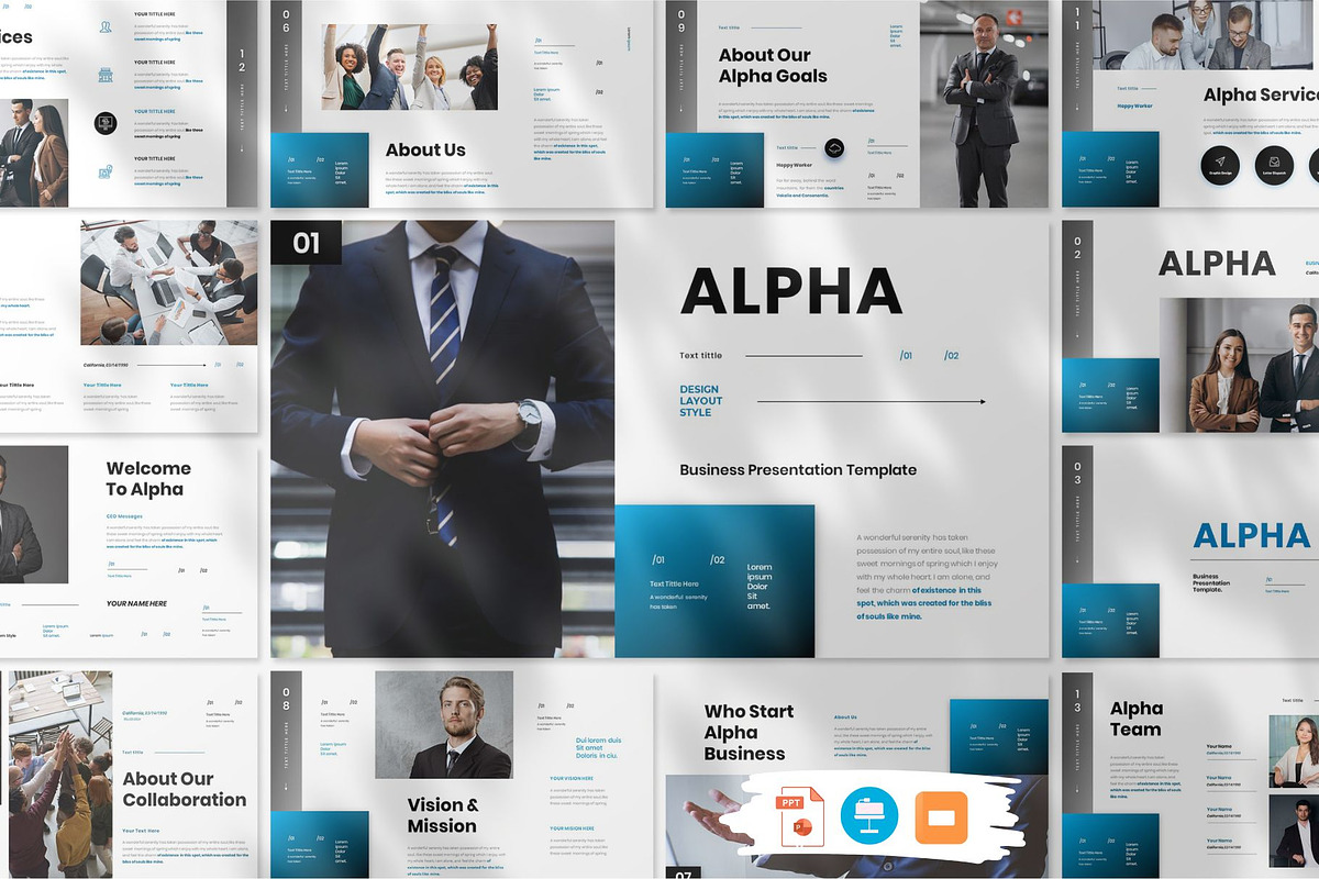 Alpha Presentation Template, a Presentation Template by Analogous Temp (Photo 1 of 5)