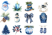 Vintage Navy Christmas Winter, an Illustration by Designworld (Thumbnail 3 of 5)
