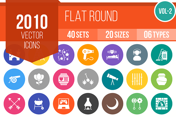 2010 Flat Round Icons (V2)