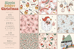 Retro Groovy Christmas collection