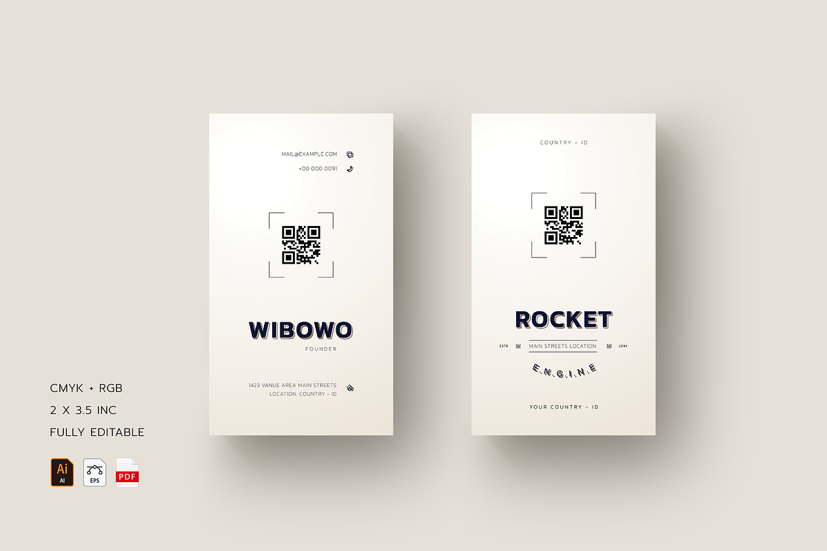 5 in 1 Vertical Luxury Business Card, a Business Card Template by Ctrl space studio (Photo 5 of 5)