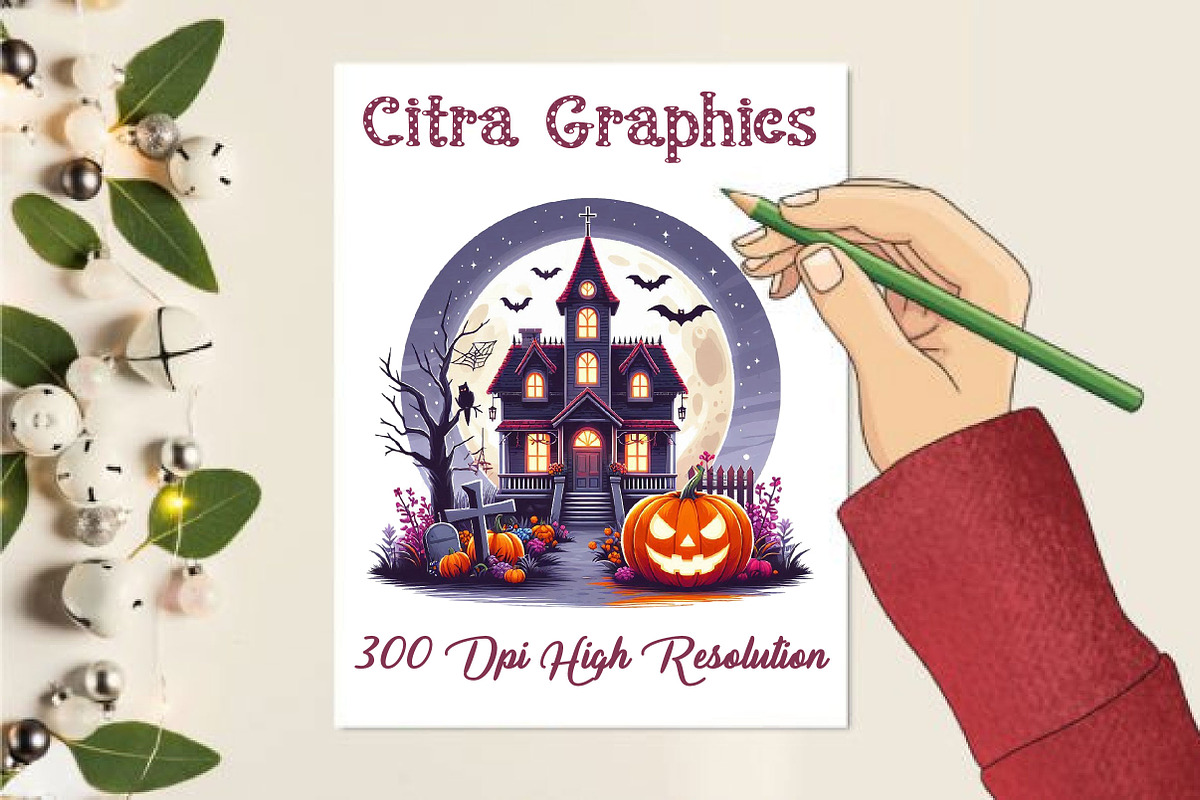 Halloween house Sublimation Clipart, a Graphic by CitraGraphics (Photo 2 of 6)
