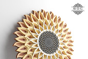 Sunflower Mandala dxf files laser, a Design Template by SwastikDesignsCrafts (Thumbnail 5 of 5)