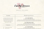 Floral Resume CoverLetter Template C, a Resume Template by Showy68 Template (Thumbnail 5 of 5)
