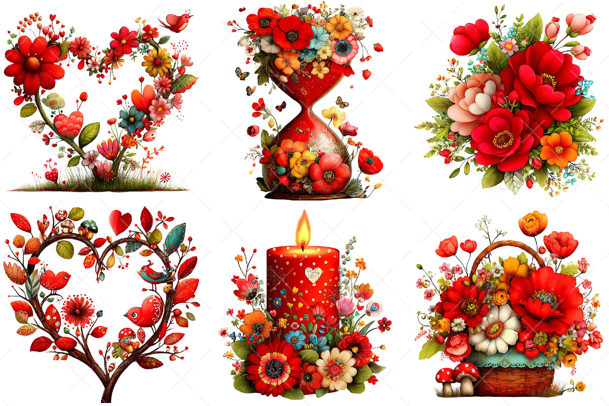 Watercolor Woodland Romance Clipart, an Illustration by Craft Nest (Photo 4 of 7)