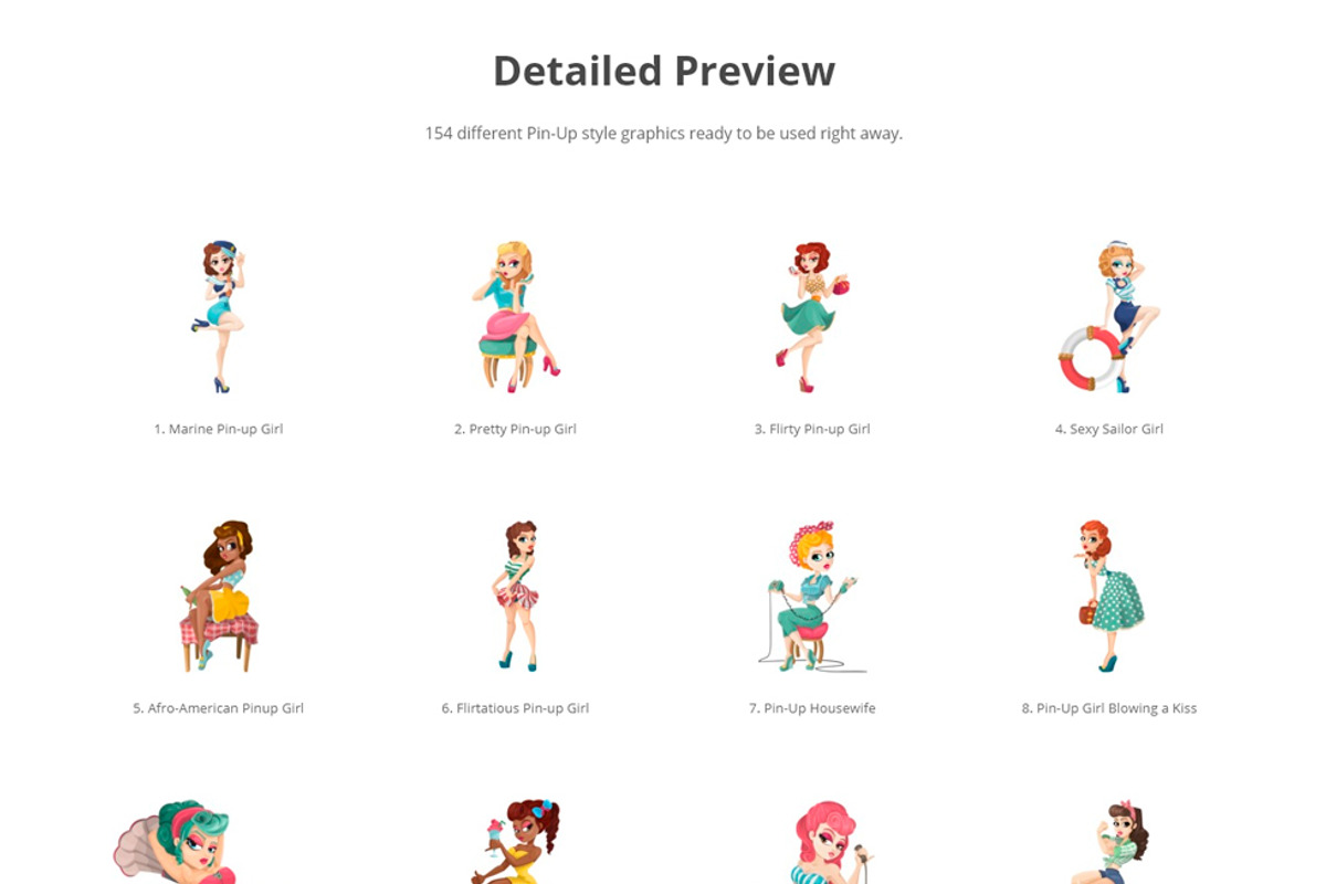 Pin Up Vectors - Mega Bundle, an Education Illustration by GraphicMama