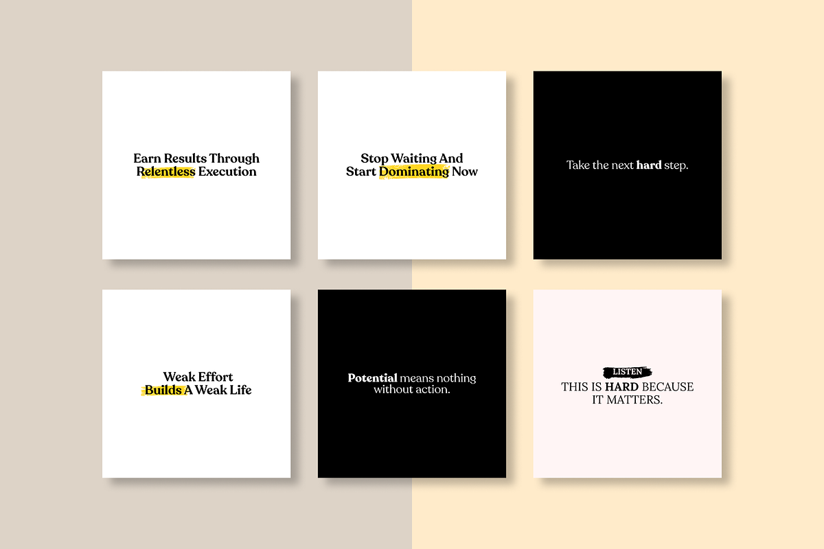 50 INSPIRING INSTAGRAM TEMPLATES, a Social Media Template by RB Boutique (Photo 7 of 9)