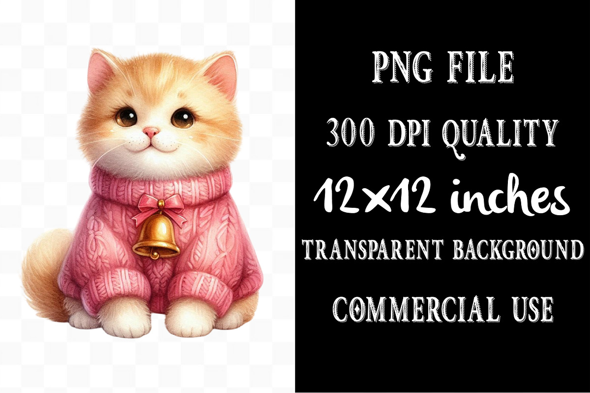 Pink Jumper Animals Christmas, an Illustration by Designking (Photo 4 of 5)