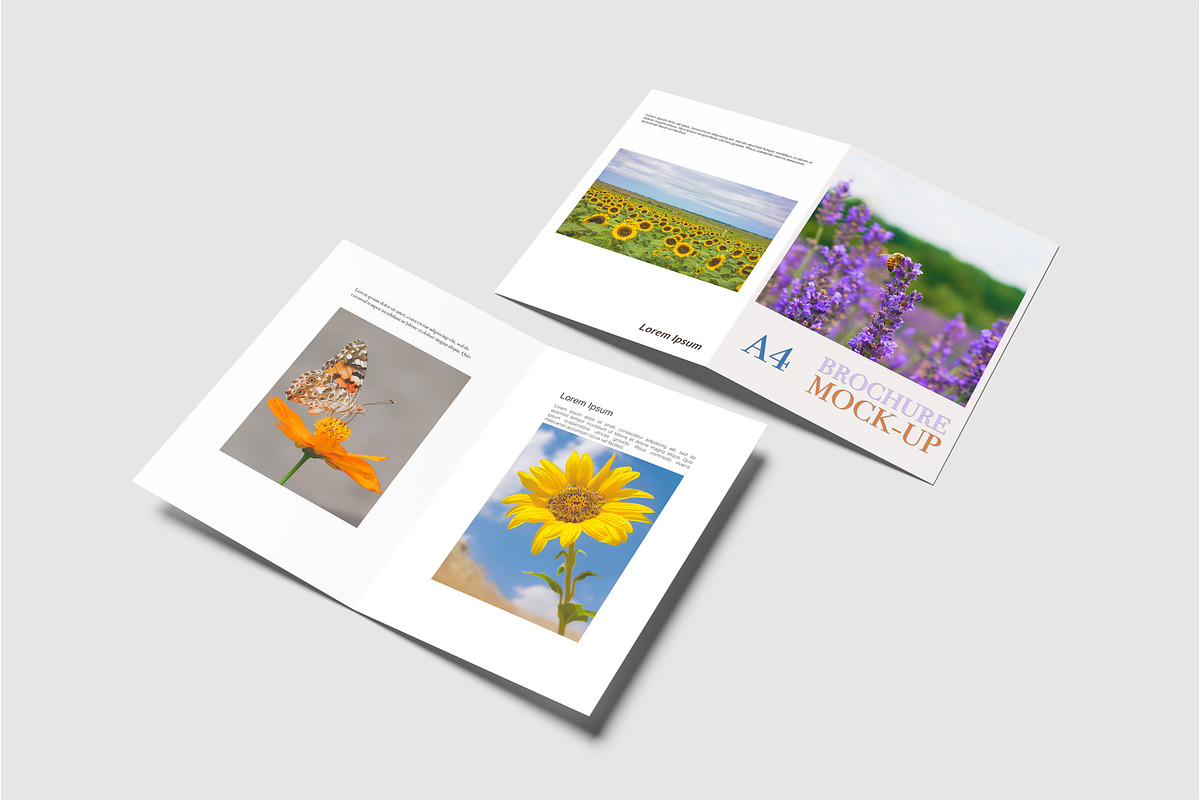A4 Bifold Brochure Mockup, a Print Template by Beside Std (Photo 11 of 11)