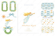 Christmas Angels Watercolor Clipart, a Decorative Illustration by LABFcreations (Thumbnail 4 of 4)