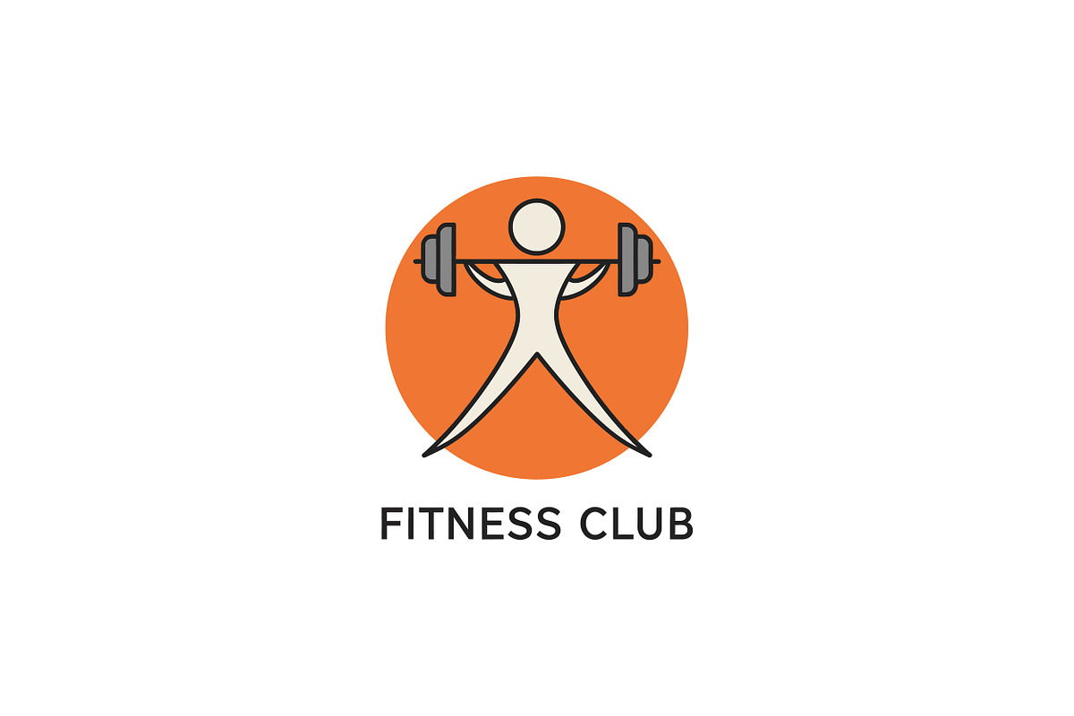 Fitness club logo featuring a styliz, an Illustration by designvectx